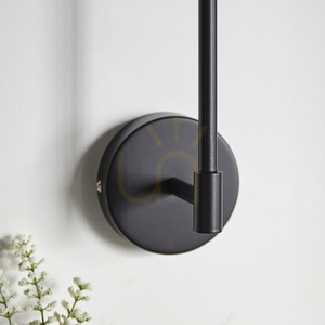 Endon Sancerre fekete fali lámpa E14 1x6W, szövet árnyékkal small 8