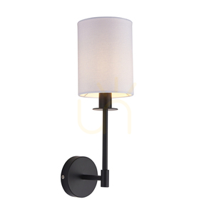 Endon Sancerre fekete fali lámpa E14 1x6W, szövet árnyékkal small 0
