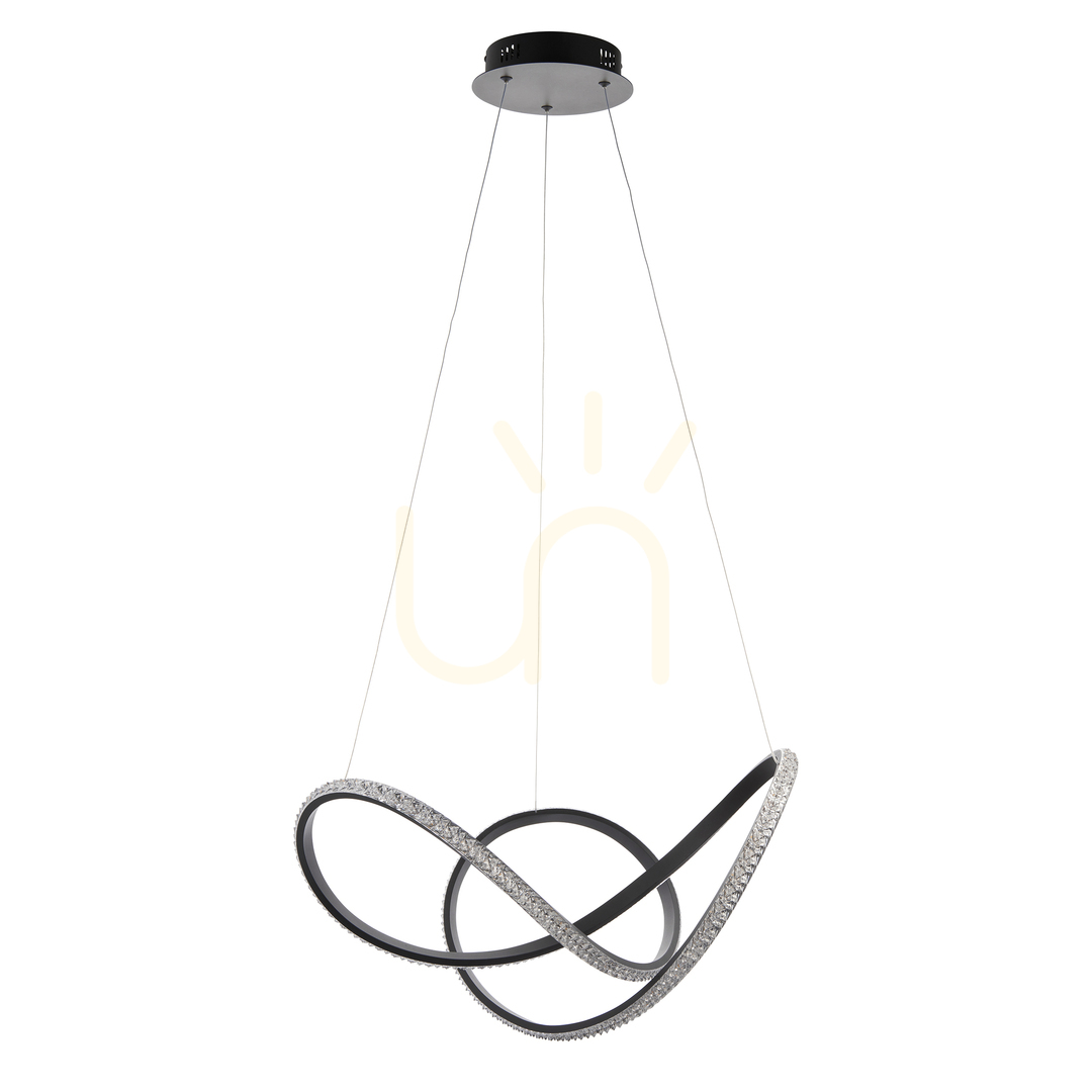 Előadás Függőlámpa Endon Francisca fekete LED dimmelhető 55 cm Függőlámpa Endon Francisca fekete LED dimmelhető 55 cm
