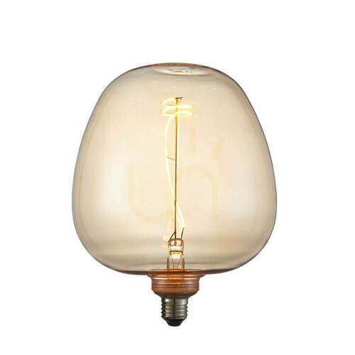 Jelölje be Endon Swirl E27 dekor LED fényforrás, 4 W 2000 K, borostyán üveg, Ø 19 cm