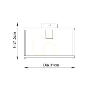 Plafon lámpa Endon Hopton sárgaréz E27 31 cm small 2