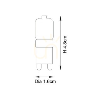 G9 LED izzó Endon 2W fehér frosted small 1