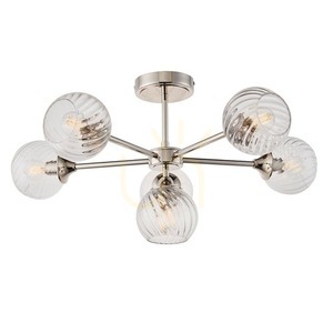 Endon Allegra ezüst mennyezeti lámpa 6 karos E14 Ø64 cm 1 Endon Allegra ezüst mennyezeti lámpa 6 karos E14 Ø64 cm small 1