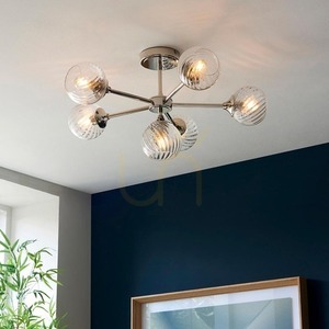 Endon Allegra ezüst mennyezeti lámpa 6 karos E14 Ø64 cm 4 Endon Allegra ezüst mennyezeti lámpa 6 karos E14 Ø64 cm small 4