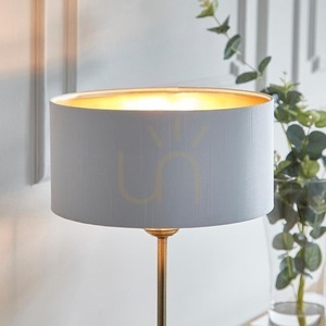 Endon Highclere asztali lámpa, antik sárgaréz, vintage fehér, E14, 44,7 cm small 7