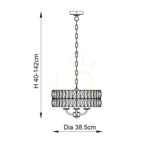 Függőlámpa Endon Clifton sárgaréz 3 lámpás E14 38,5 cm 2 Függőlámpa Endon Clifton sárgaréz 3 lámpás E14 38,5 cm small 2