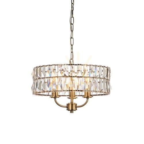 Jelölje be Függőlámpa Endon Clifton sárgaréz 3 lámpás E14 38,5 cm