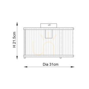 Plafonlámpa Endon Ridgeton sárgaréz E27 Ø31 cm 2 Plafonlámpa Endon Ridgeton sárgaréz E27 Ø31 cm small 2
