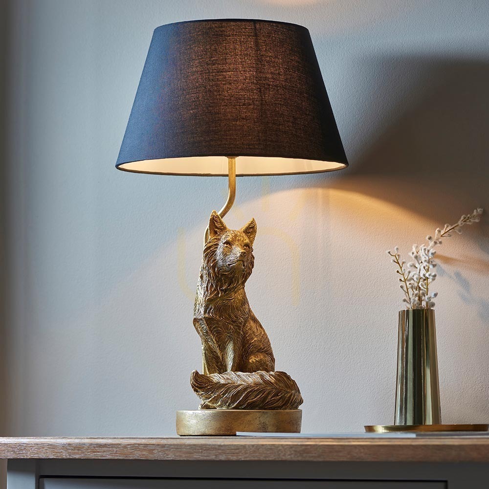 Jelölje be Asztali lámpa Endon Fox fekete szövet árnyékkal Asztali lámpa Endon Fox fekete szövet árnyékkal