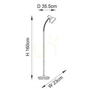 Álló lámpa Endon Amalfi fekete acél 160 cm GU10 2 Álló lámpa Endon Amalfi fekete acél 160 cm GU10 small 2