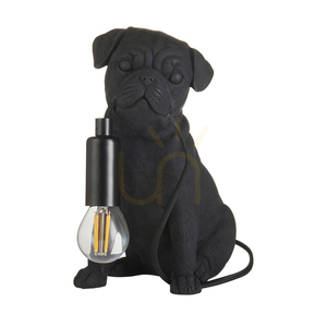 Asztali lámpa mopsz figura fekete Endon small 1