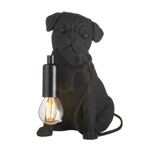 Asztali lámpa mopsz figura fekete Endon small 0