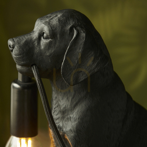 Labrador kiskutya asztali lámpa Fekete Endon small 5