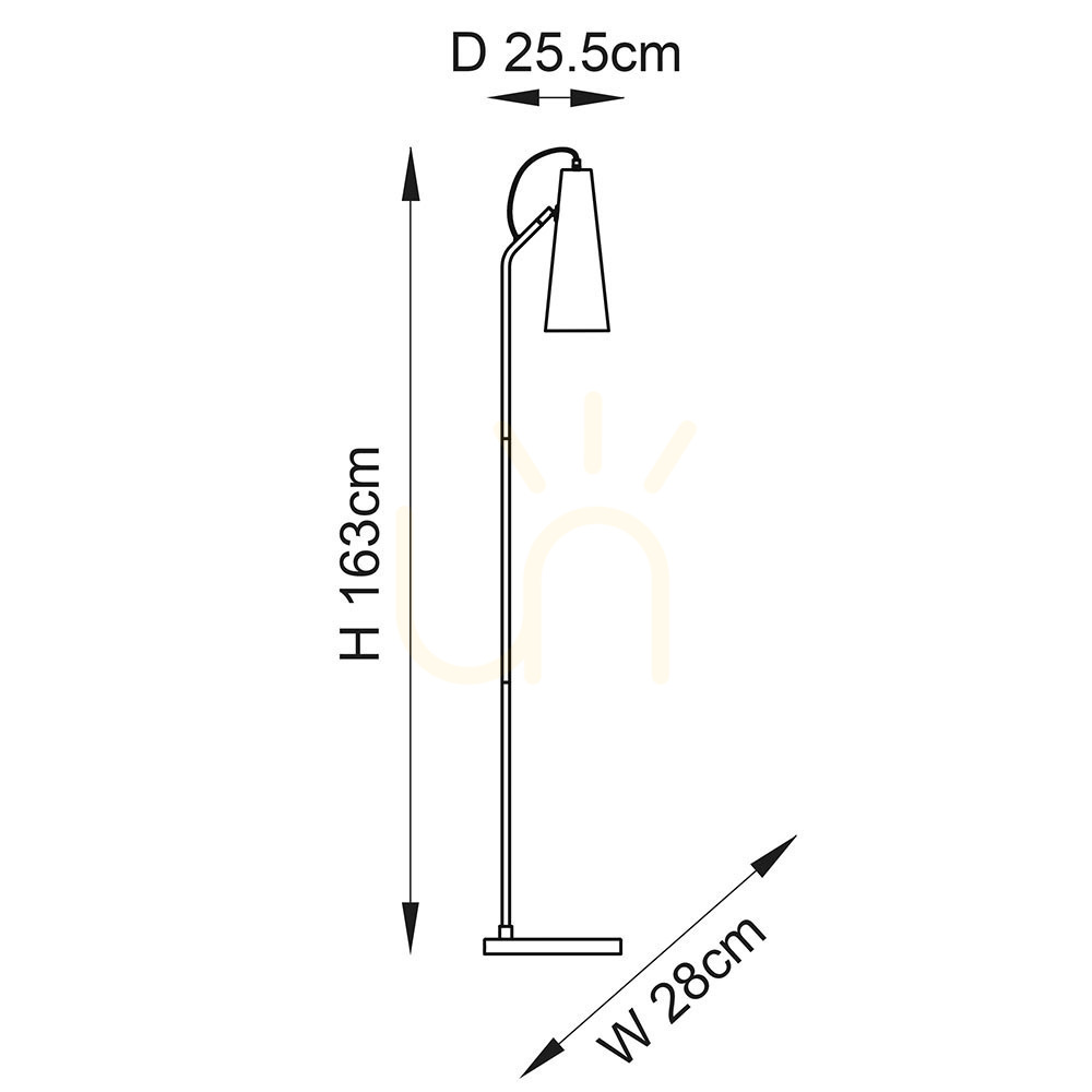Kilátás Endon Karna sárgaréz álló lámpa E27 163 cm Endon Karna sárgaréz álló lámpa E27 163 cm
