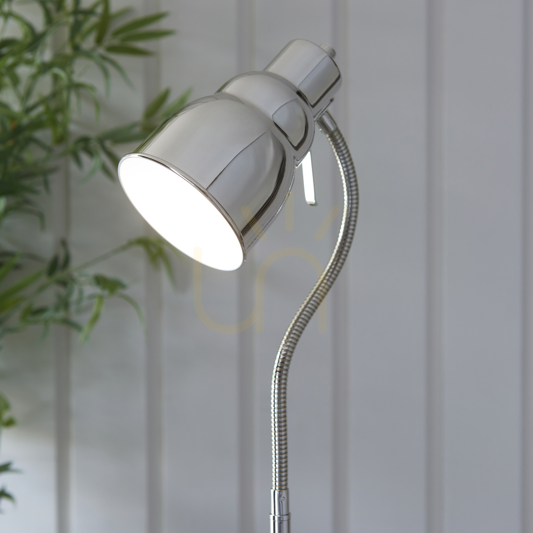 Előadás Állólámpa Endon Classic Flexi ezüst acél GU10 163 cm Állólámpa Endon Classic Flexi ezüst acél GU10 163 cm