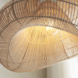 Függőlámpa Endon Misra barna rattan acél E27 54 cm small 4
