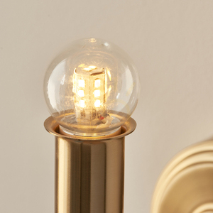 Endon Burley 110459 akkumulátoros LED falilámpa, antik sárgaréz, 1,5 W small 5