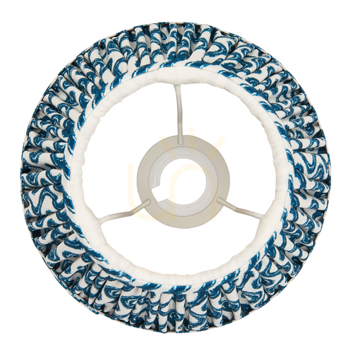 Jelölje be Endon Ripple Marlin kék szövet lámpaernyő 20 cm E14