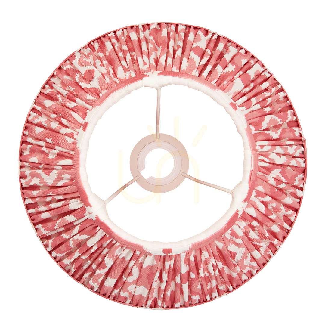 Kijelző Endon Ikat korall rózsaszín szövet lámpaernyő 30 cm E27 Endon Ikat korall rózsaszín szövet lámpaernyő 30 cm E27