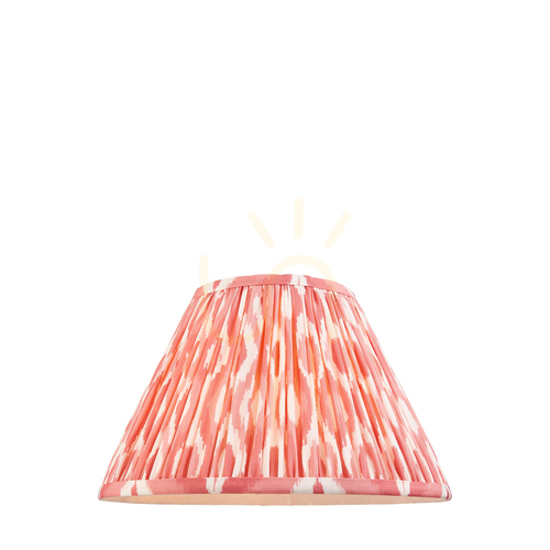Jelölje be Endon Ikat korall rózsaszín szövet lámpaernyő 30 cm E27