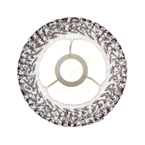 Jelölje be Endon Ripple szürke szövet lámpaernyő 20 cm E14