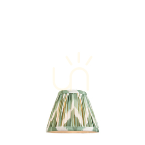 Zigzag 16 cm kúpos lámpaernyő Cotswold Green szövet izzóra csíptethető 113064 Endon small 0