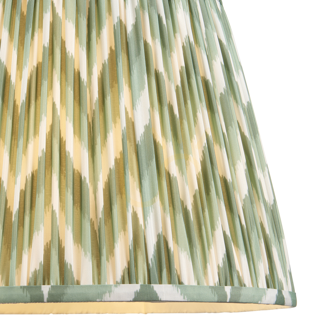 Kilátás Endon Zigzag zöld szövet lámpaernyő 40 cm E27 Endon Zigzag zöld szövet lámpaernyő 40 cm E27