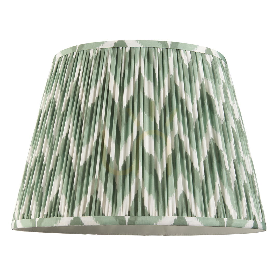 Előadás Endon Zigzag zöld szövet lámpaernyő 40 cm E27 Endon Zigzag zöld szövet lámpaernyő 40 cm E27