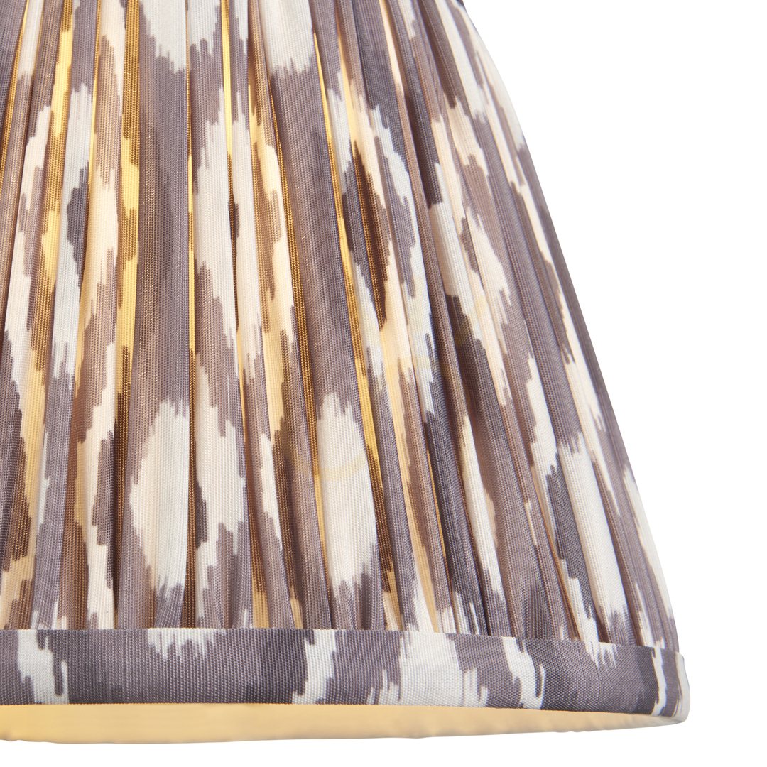 Kilátás Lámpaernyő Endon Ikat gyöngyszürke szövet E14 20 cm Lámpaernyő Endon Ikat gyöngyszürke szövet E14 20 cm