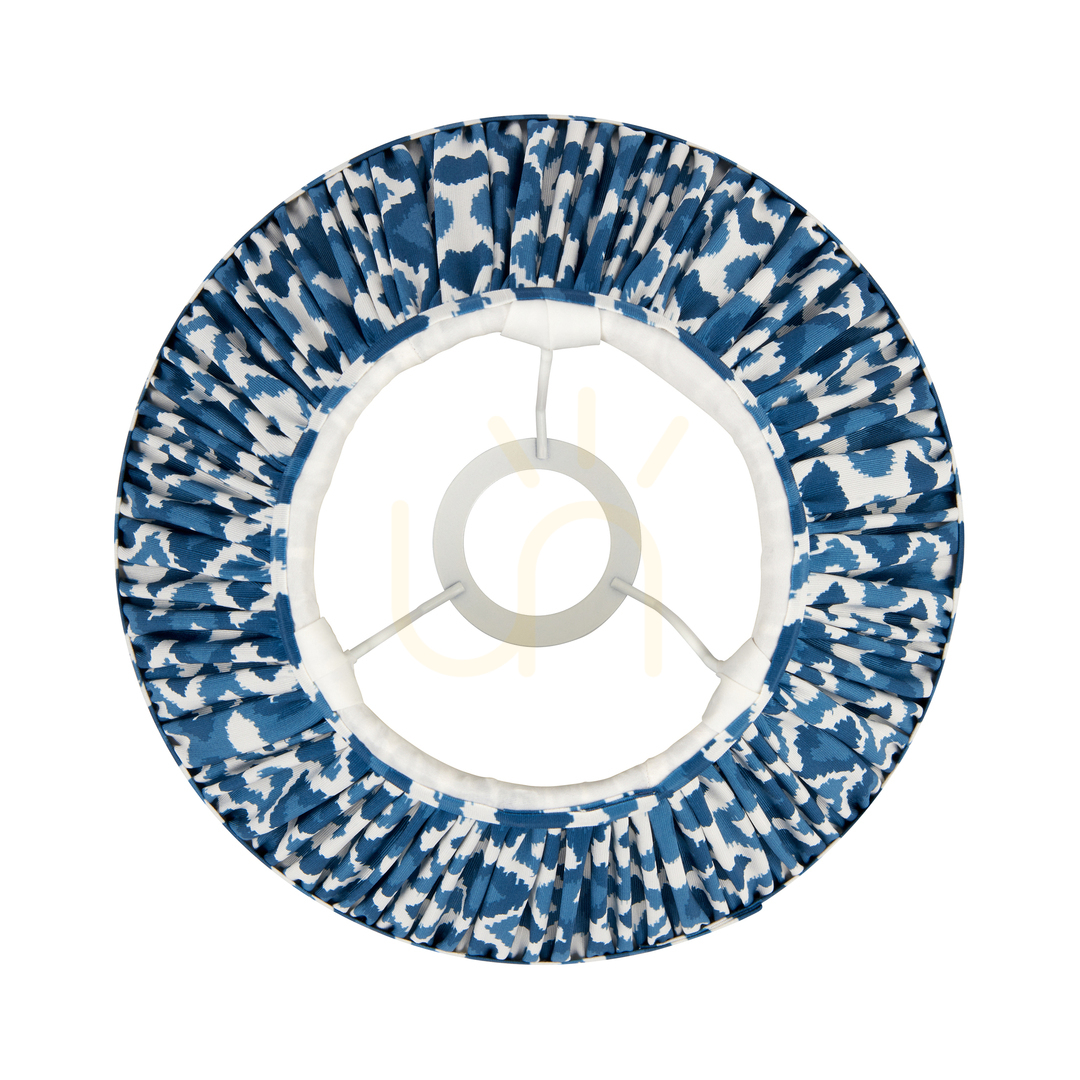 Kijelző Lámpaernyő Endon Ikat kék szövet 25 cm E27 Lámpaernyő Endon Ikat kék szövet 25 cm E27