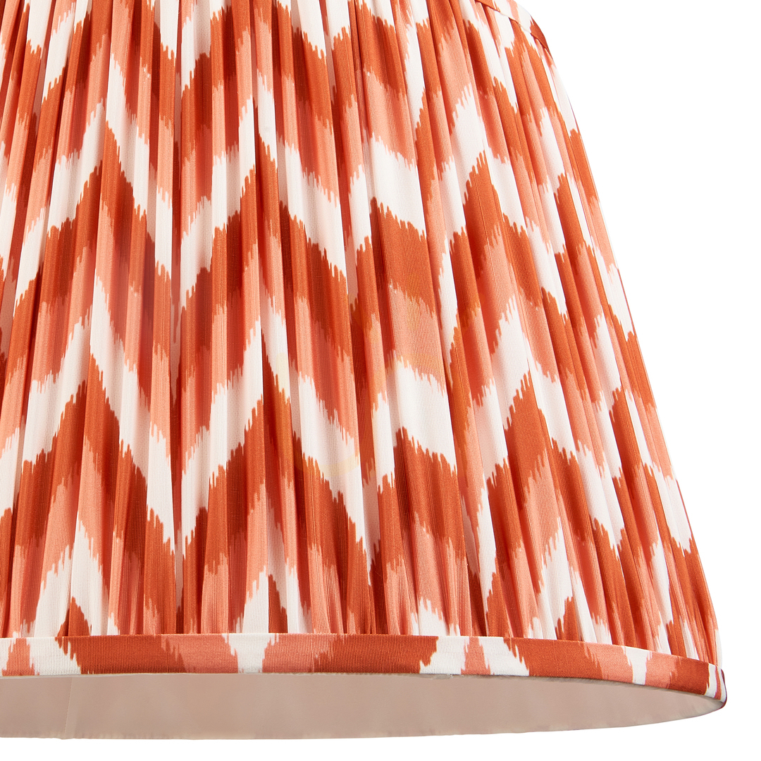 Előnézet Lámpaernyő Endon Zigzag narancs szövet 40 cm E27 Lámpaernyő Endon Zigzag narancs szövet 40 cm E27