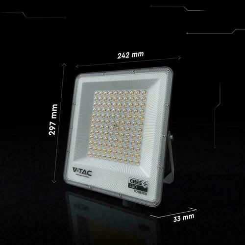 Jelölje be V-TAC CREE CHIP 100W LED projektor 3in1 CCT 135Lm/W VT-44110CCT 3000K-4000K-6500K 8150lm 6 év garancia 6 év garancia