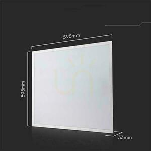 LED panel V-TAC 40W 600x600 háttérvilágítás 33mm 120Lm/W tápegység Philips VT-61040 4000K 4800lm 5 év garancia 5 év garancia small 6