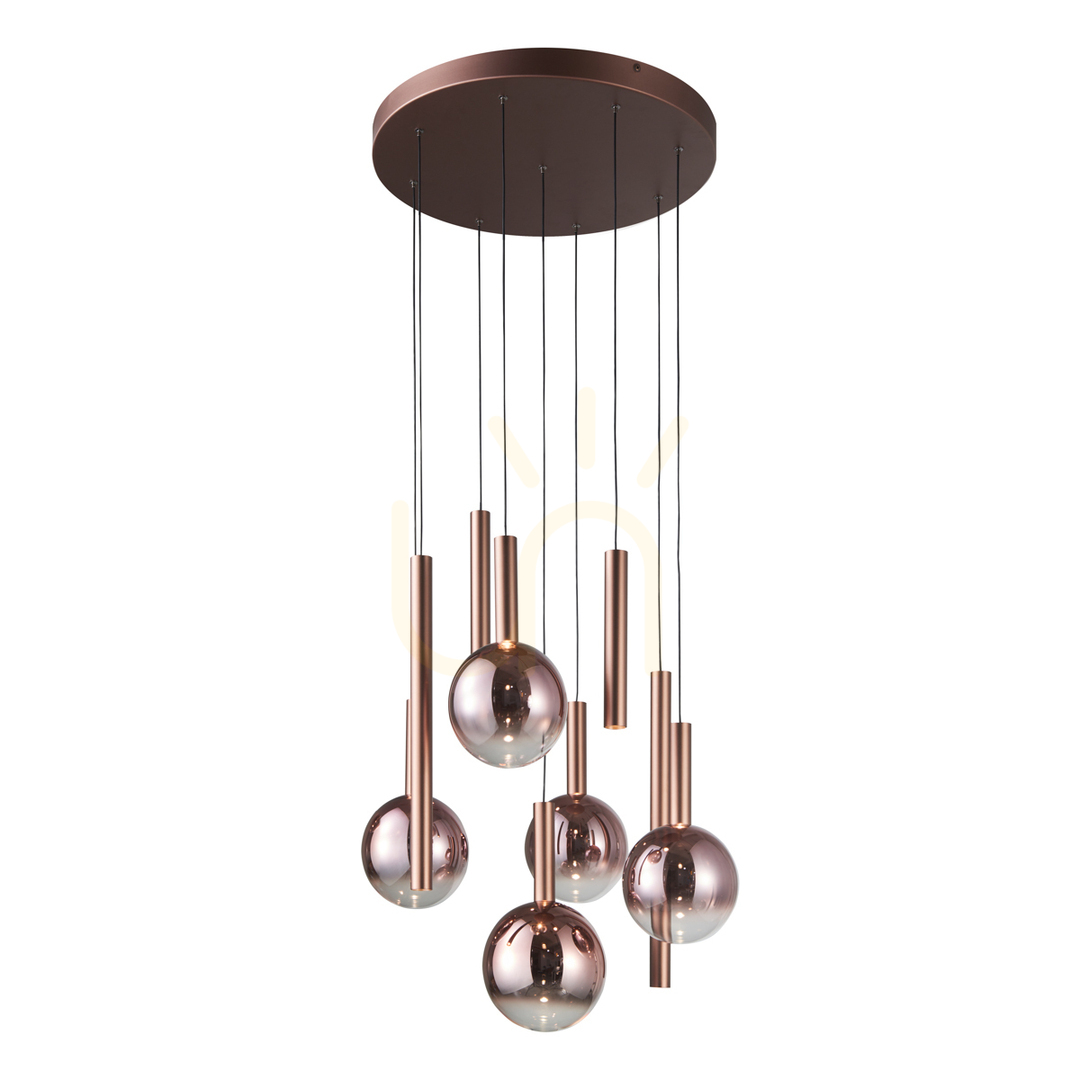 Jelölje be Italux LED függőlámpa 9 pontos réz 62 cm PND-24038-9A-COPP Italux LED függőlámpa 9 pontos réz 62 cm PND-24038-9A-COPP