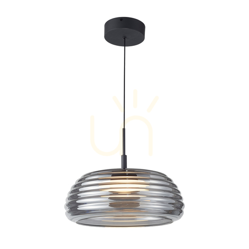 Jelölje be Függőlámpa Italux Loculi LED fekete füstös üveg 41 cm PND-24040-BK-SG