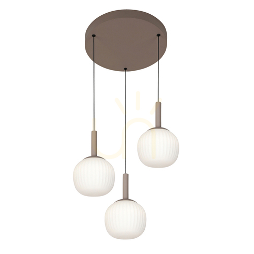 Jelölje be Italux LED függőlámpa 3 égős barna üveg 43 cm PND-02217-3-BRO