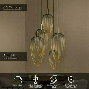Függőlámpa Lucide Aurelie arany-fekete 5 égős modern 21442/15/10 small 3