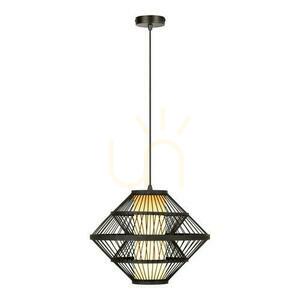 Függőlámpa Lucide PASQUINO fekete 40 cm Japandi E27 doğal furnér 21445/40/30 small 0