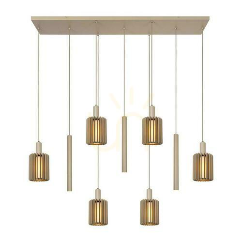 Jelölje be Lucide LAMBRES bézs modern függőlámpa 140 cm 6xE27