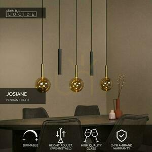 Függőlámpa Lucide JOSIANE réz üveg 3 égős 105 cm 21441/05/62 small 3
