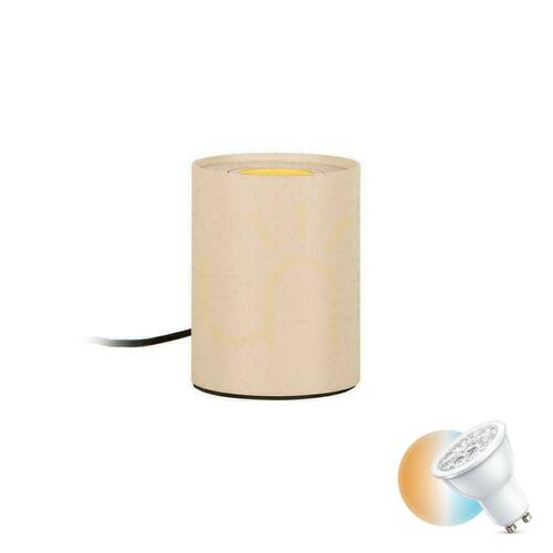 Jelölje be Lucide TUBE bézs fém asztali lámpa GU10 5W LED, érintős, dimmelhető, 22552/05/41