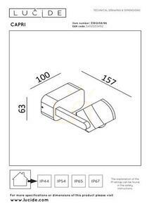 Kültéri fali lámpa Lucide CAPRI barna LED IP54 8W 33812/08/96 small 3