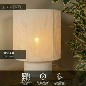 Asztali lámpa Lucide Tissaja fehér len-beton E27 30 cm SKU 06528/41/31 small 3