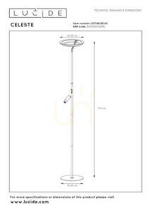 Lucide CELESTE bézs LED dimmelhető állólámpa 174 cm 21 W 1000 lm small 5