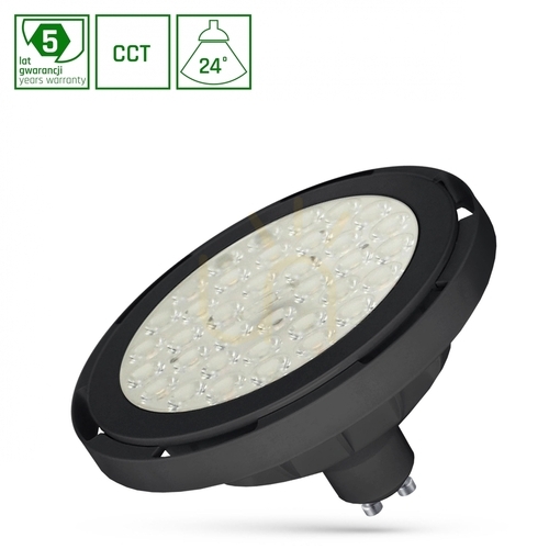 Jelölje be LED izzó Ar111 GU10 230V 8.5W Smd 24 St CCT fekete spektrum 5 év garancia
