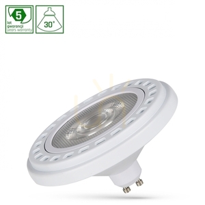 LED izzó Ar111 GU10 230V 20W Cob 30 St WW Ra90 Prémium fehér spektrum 5 év garancia small 0