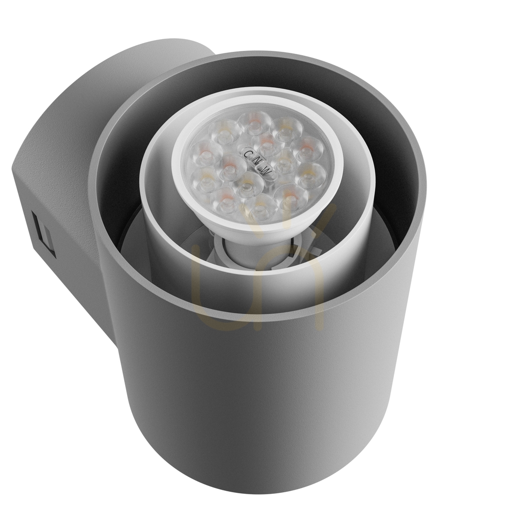 Kijelző Kültéri fali lámpa Stella Round Wall GU10 6W CCT 230V 270 St IP44 Ik08155 X160 X230mm Szürke kerek homlokzat. Kültéri fali lámpa Stella Round Wall GU10 6W CCT 230V 270 St IP44 Ik08155 X160 X230mm Szürke kerek homlokzat.
