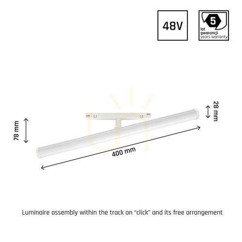 Jelölje be System Shift Smart Beam állítható 28x400x75mm 12W 150st White CCT/Dim 5 év garancia.
