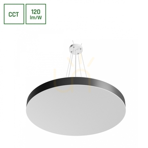 Plafond Nymphea Optima Black 65W CCT 230V 120 St IP20 Fi600 X50mm Fehér Fekete Kerek. small 0