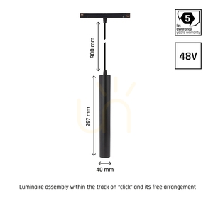 System Shift Smart Hangit függesztett lámpa 40x297 (900mm kábel) 12W 25st Fekete CCT/Dim 5 év garancia. 3 System Shift Smart Hangit függesztett lámpa 40x297 (900mm kábel) 12W 25st Fekete CCT/Dim 5 év garancia. small 3